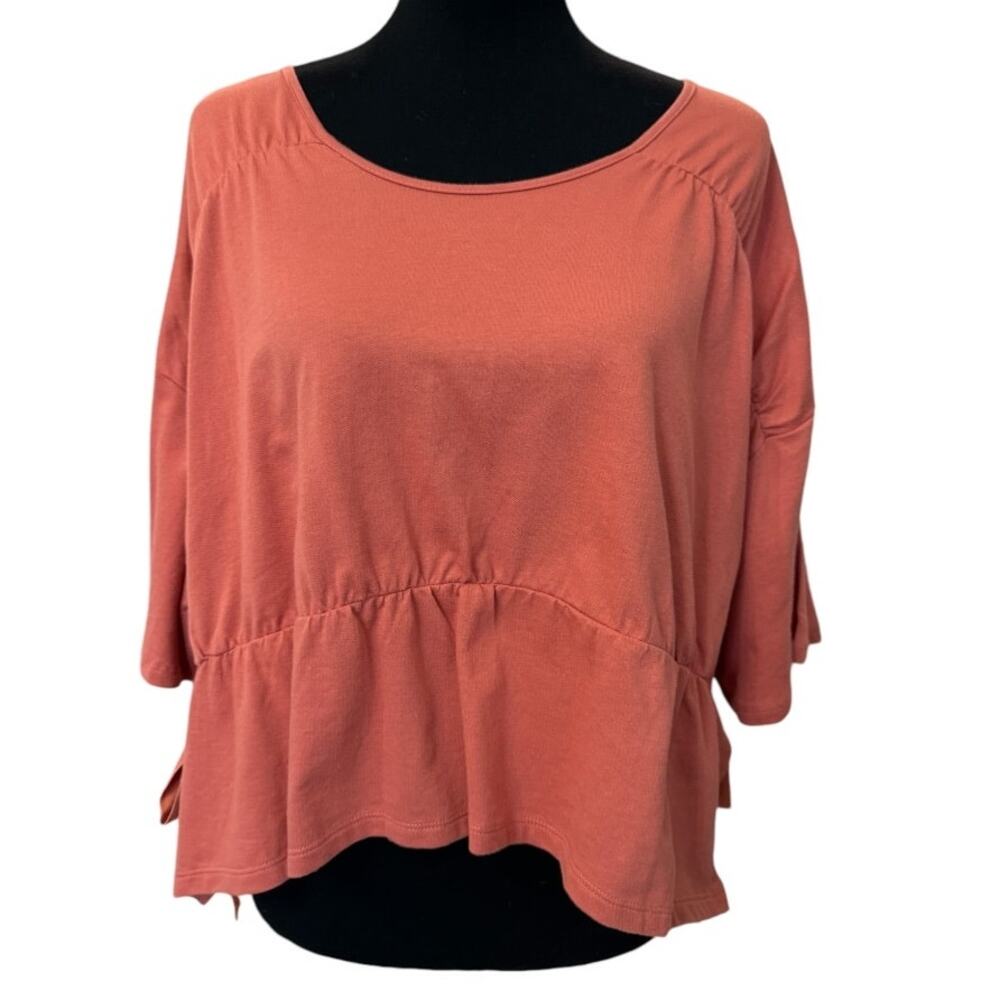 New ~ LUMIERE NORDSTROM ~ FALL Brown 3/4 Sleeve Blouse Top Size Small